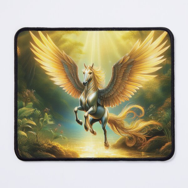 Item preview, Golden Pegasus Over a Mystic River designed and sold by MDKey DESIGN.