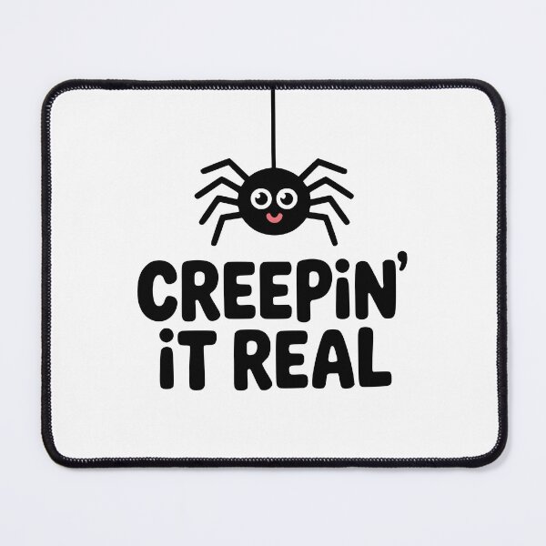 Item preview, Creepin' It Real! Kawaii Spider Pun designed and sold by PMCreative.