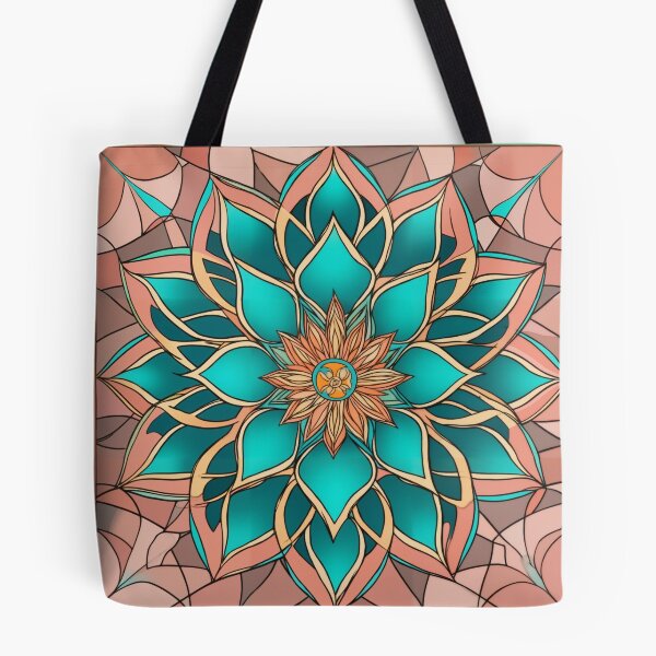 Item preview, Ocean Coral & Aquamarine Mandala #3 designed and sold by Geometric Grove.