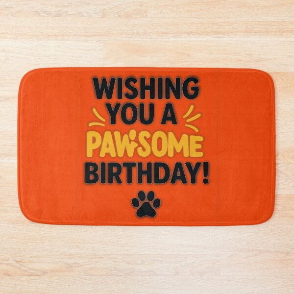 Item preview, Wishing You a PAW’SOME Birthday — Neon Pet Pun Design designed and sold by TrendTribeTP.