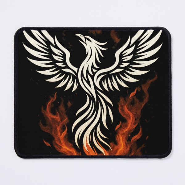 Item preview, Epic White Tribal Phoenix with Flames – Epic White Tribal Phoenix with Flames designed and sold by DjokosDisigns.
