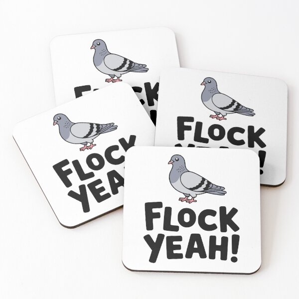 Item preview, Flock Yeah! Cute Pigeon Pun designed and sold by PMCreative.
