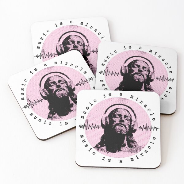 Item preview, Music is a miracle, pink mural style artwork designed and sold by silent-violin.