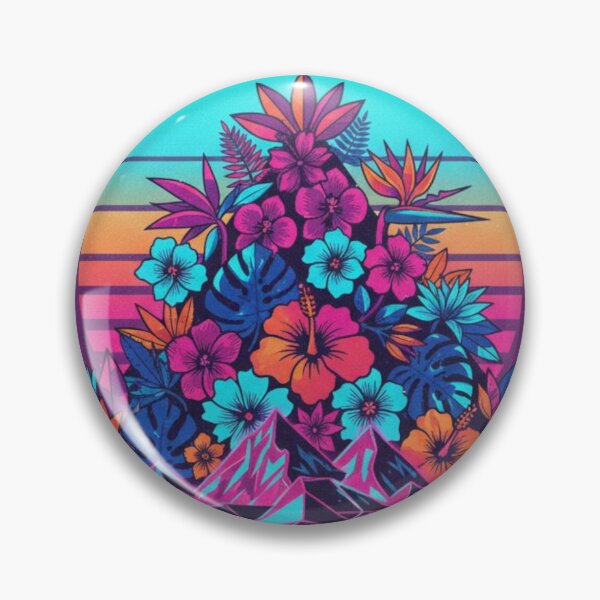 Item preview, Floral Realms - Neo-Tropic Dream- Retro Wave  designed and sold by Too Kool Designing .