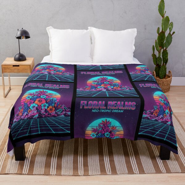 Item preview, Floral Realms - Neo-Tropic Dream- Retro Wave designed and sold by Too Kool Designing .