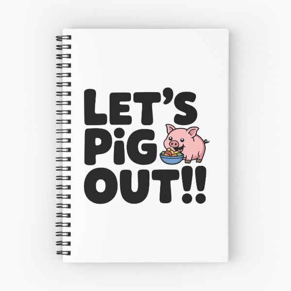 Item preview, Let's Pig Out! Cute Pig Pun designed and sold by PMCreative.