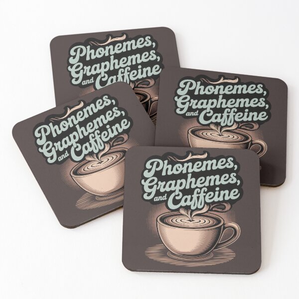 Item preview, Phonemes Graphemes and Caffeine gift for teacher  designed and sold by Pawel Oska.