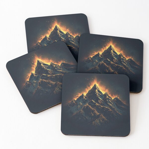 Item preview, Mountains Lit Up designed and sold by RisingWolfStudio.