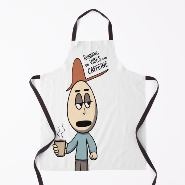 Item preview, Running on Vibes and Caffeine Sticker | Moodzu Coffee Character - Stan designed and sold by Moodzu.