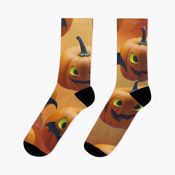 Item preview, Halloween 2025 Pumpkin Socks designed and sold by Magia Ficcion.