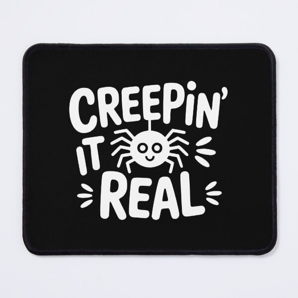 Item preview, Creepin' It Real! Funny Spider Pun designed and sold by PMCreative.