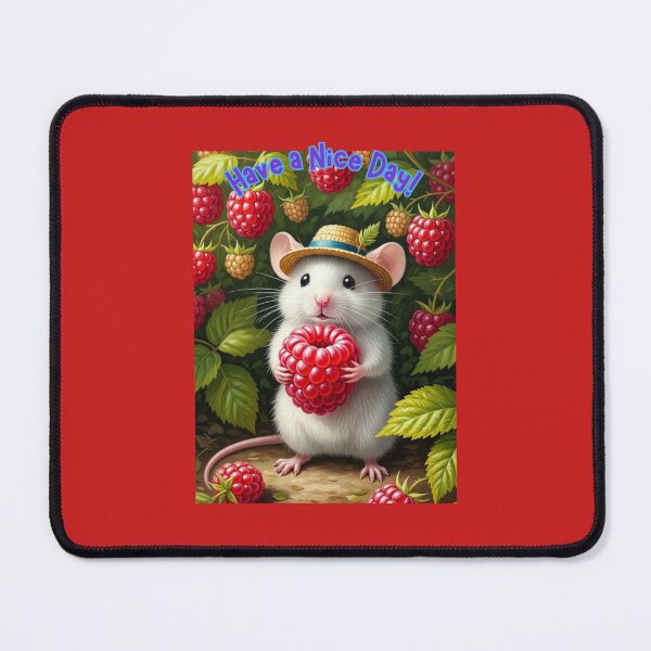 Item preview, Have a Nice Day (mouse) designed and sold by Fat Cat Merch.