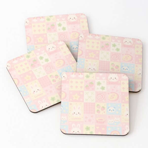 Item preview, Kawaii Bunny Patchwork Pastel Pattern designed and sold by bunnyreeaa.