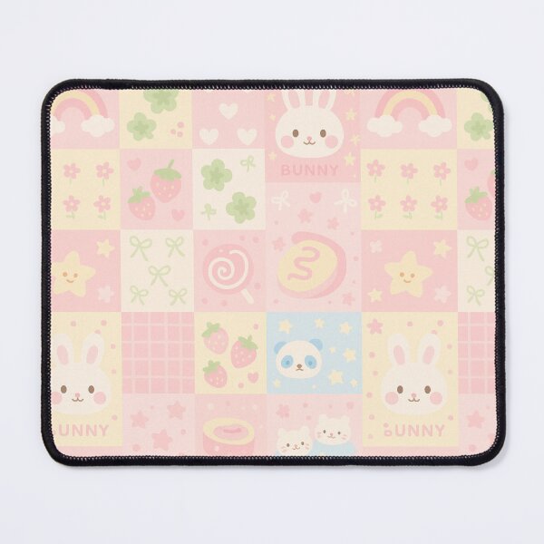 Item preview, Kawaii Bunny Patchwork Pastel Pattern designed and sold by bunnyreeaa.