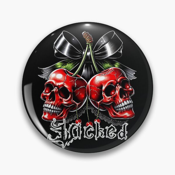 Item preview, Spooky Cherry Halloween Bow Red Skull designed and sold by HotaruArt.