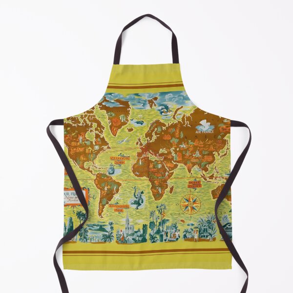 Item preview, Vintage Air France World Map Poster designed and sold by PetsArt.