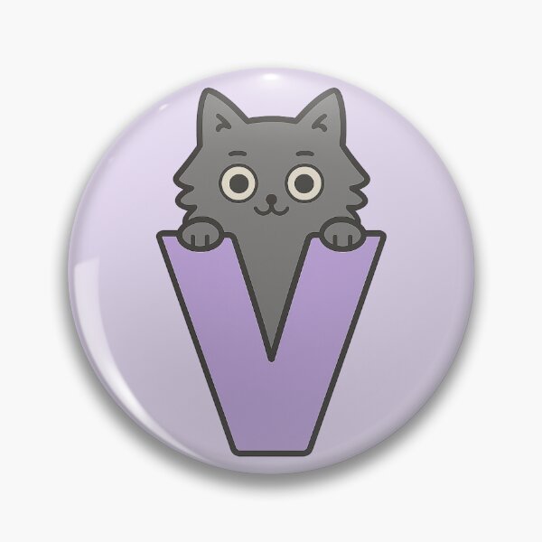 Item preview, Alphabet “V” – Cute Fluffy Cat Initial Sticker designed and sold by wwshd.