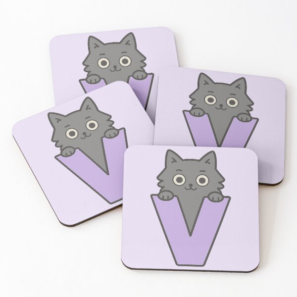 Item preview, Alphabet “V” – Cute Fluffy Cat Initial Sticker designed and sold by wwshd.