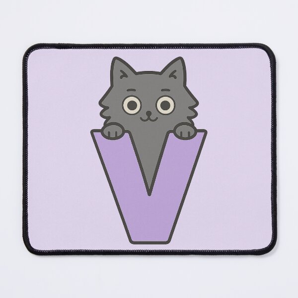 Item preview, Alphabet “V” – Cute Fluffy Cat Initial Sticker designed and sold by wwshd.