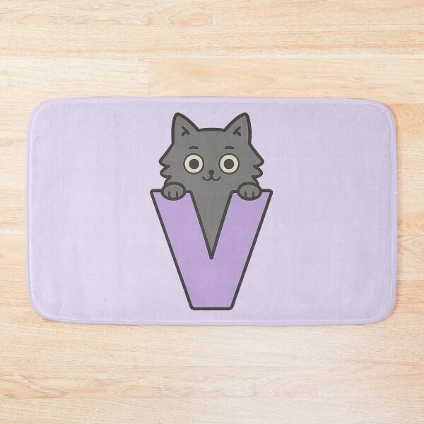 Item preview, Alphabet “V” – Cute Fluffy Cat Initial Sticker designed and sold by wwshd.