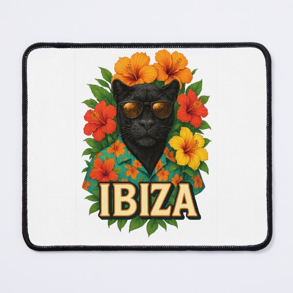 Item preview, IBIZA paradise island panther with flowers Balearic Islands summer party designed and sold by Mollet Shop.