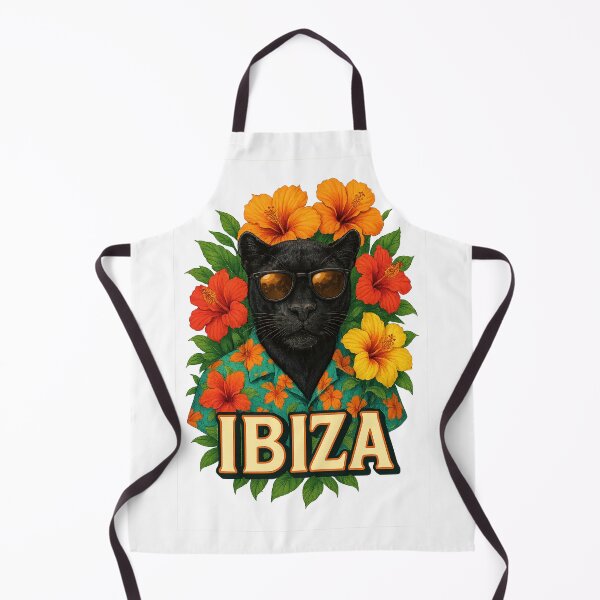 Item preview, IBIZA paradise island panther with flowers Balearic Islands summer party designed and sold by Mollet Shop.