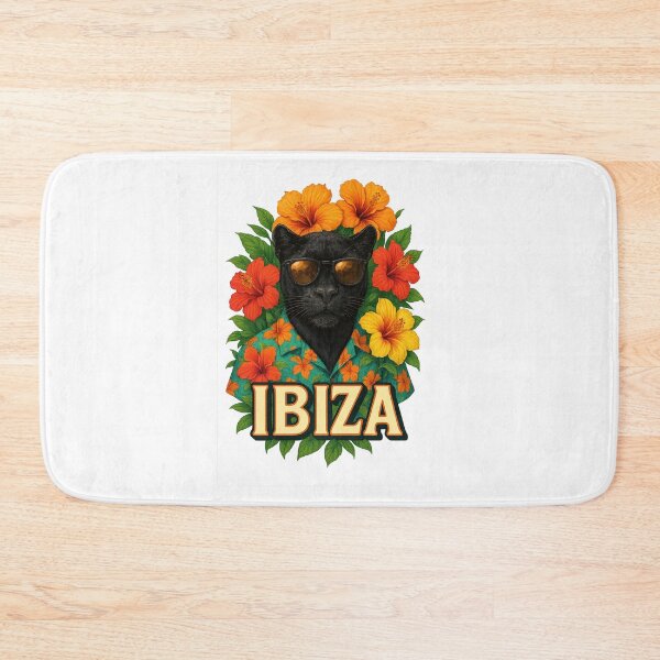Item preview, IBIZA paradise island panther with flowers Balearic Islands summer party designed and sold by Mollet Shop.