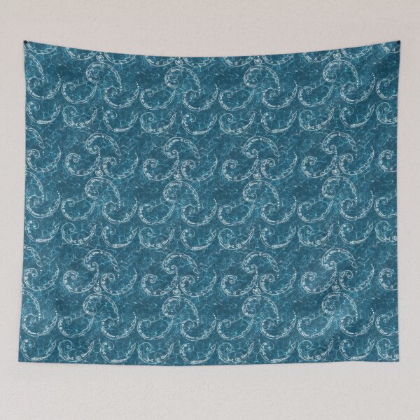 Item preview, Sea waves and the fibonacci sequence pattern designed and sold by DayDesigns2025.