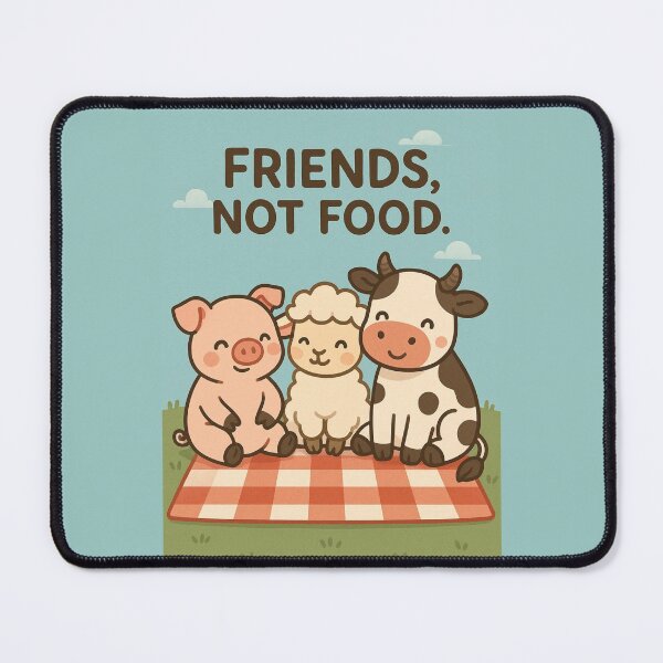 Item preview, Friends Not Food Vegan Plant Based Stop Animal Cruelty Veganism Animal Welfare designed and sold by Annika Shurafa.
