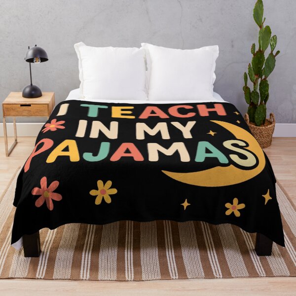 Item preview, I Teach In My Pajamas Funny Teacher Saying designed and sold by YalenArt.