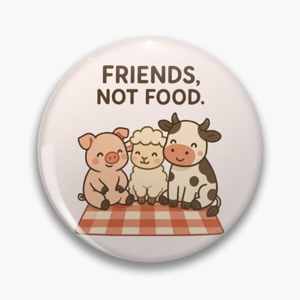 Item preview, Friends Not Food Vegan Plant Based Stop Animal Cruelty Veganism Animal Welfare Pig Sheep Cow designed and sold by Annika Shurafa.