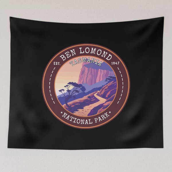Item preview, Ben Lomond National Park in Tasmania, Australia Retro Travel Art Circle Emblem designed and sold by MaateoDesign.