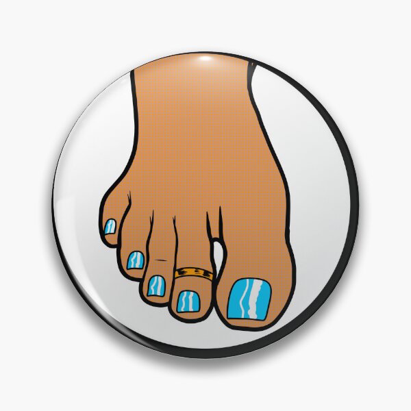 Item preview, Blue Toes Badge designed and sold by SolefulStickers.