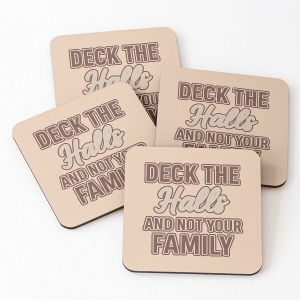 Item preview, Deck the Halls Funny Christmas Quote designed and sold by SoftStyleStudio ⭐⭐⭐.