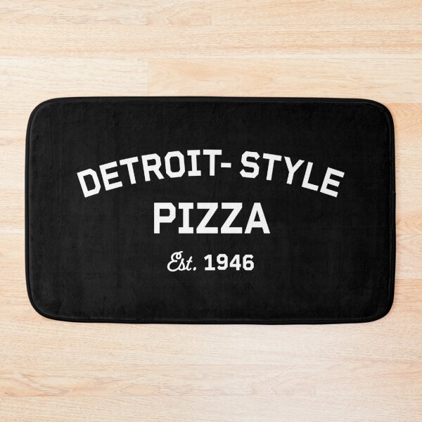 Item preview, Detroit-Style Pizza Est. 1946 White typography text design designed and sold by Jdawnink.