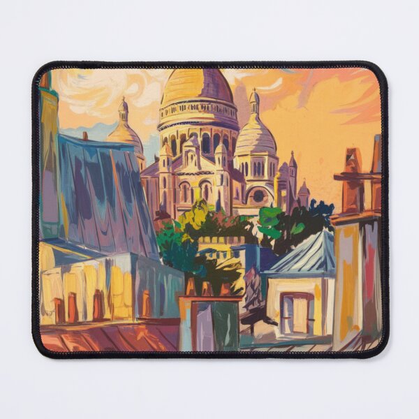 Item preview, Montmartre Paris Travel Poster | Sacré-Cœur Vintage Impressionist Art designed and sold by CARRAANN.