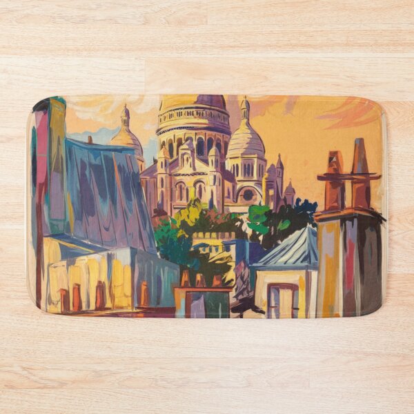 Item preview, Montmartre Paris Travel Poster | Sacré-Cœur Vintage Impressionist Art designed and sold by CARRAANN.
