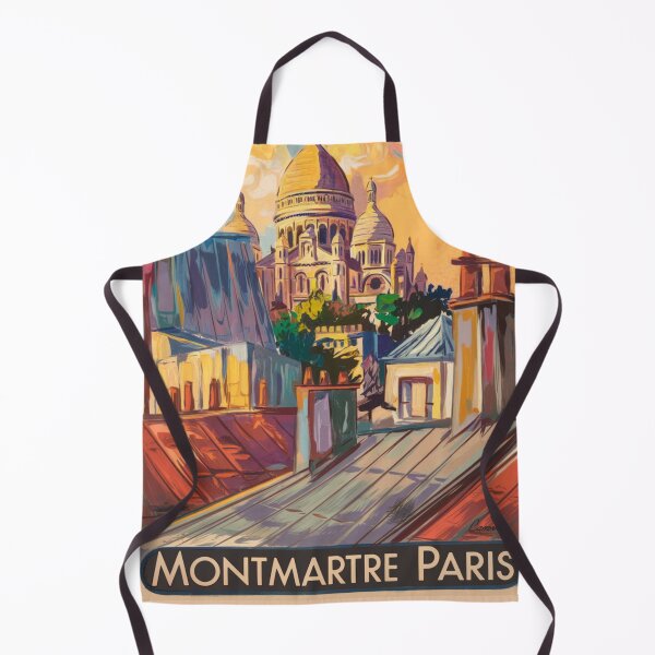 Item preview, Montmartre Paris Travel Poster | Sacré-Cœur Vintage Impressionist Art designed and sold by CARRAANN.