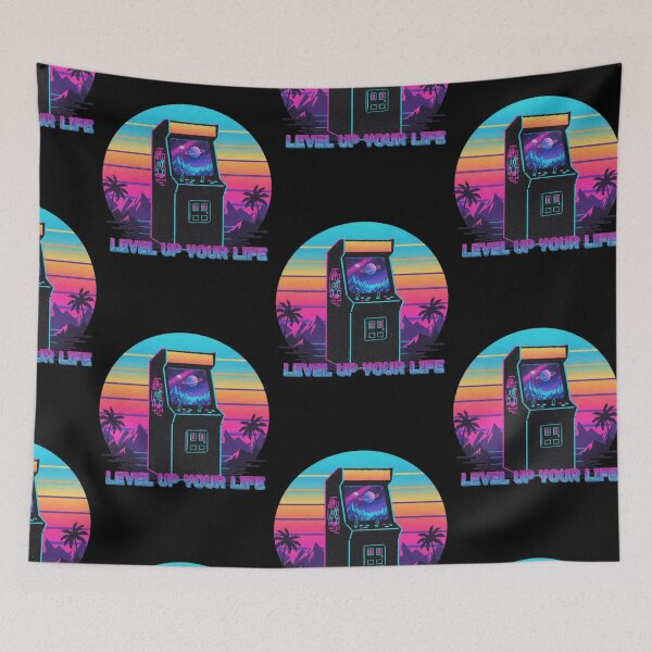 Item preview, Arcade- Retro wave- Level up Your Life designed and sold by Too Kool Designing .