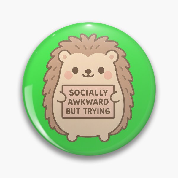 Artikelvorschau, Sozial unbeholfener Igel – Lustiges Kawaii-Tier Sticker entworfen und verkauft von KawaiiOrbit.