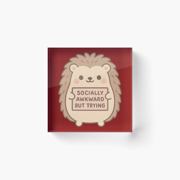 Artikelvorschau, Sozial unbeholfener Igel – Lustiges Kawaii-Tier Sticker entworfen und verkauft von KawaiiOrbit.