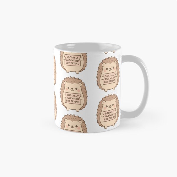Artikelvorschau, Sozial unbeholfener Igel – Lustiges Kawaii-Tier Sticker entworfen und verkauft von KawaiiOrbit.