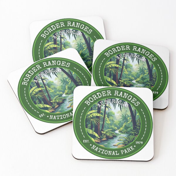 Item preview, Border Ranges National Park, Australia Vintage Travel Art Circle Emblem designed and sold by MaateoDesign.