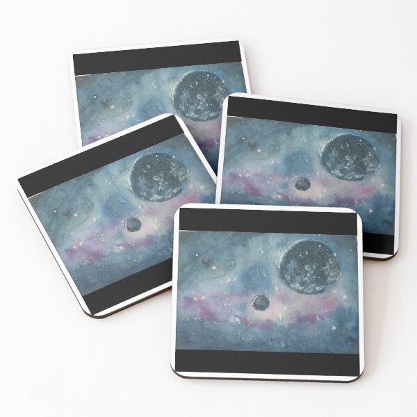 Aperçu de l'œuvre Bloc d'art acrylique Planètes de la galaxie mystique créée et vendue par Artiqa522.