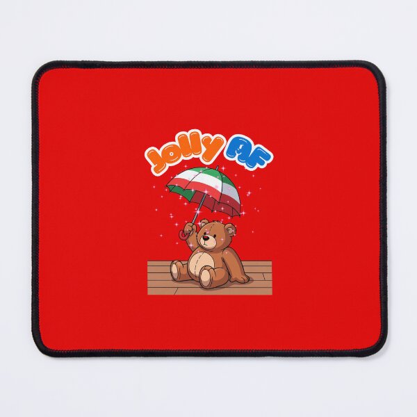 Item preview, Jolly AF – Festive Teddy with Umbrella | Sarcastic Christmas Sparkle Humor designed and sold by Cree8if.