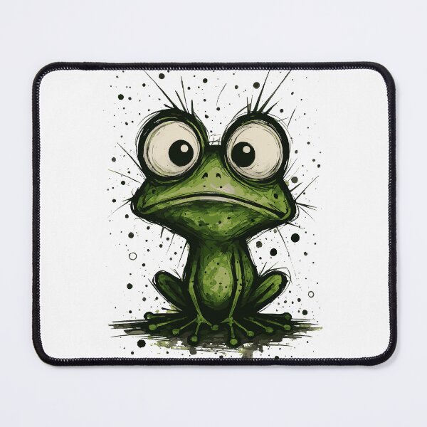Item preview, Funny Frog Sketch – Big Eyed Cartoon Style Cute Animal Drawing designed and sold by Pixel-Up.