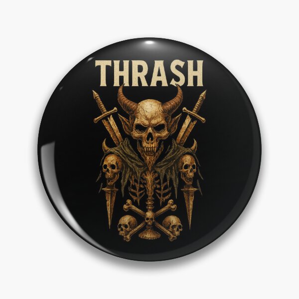 Artikelvorschau, Thrash Horned Skull Shirt entworfen und verkauft von Driftwood77.
