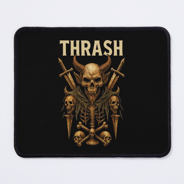Item preview, Thrash Horned Skull Shirt designed and sold by Driftwood77.