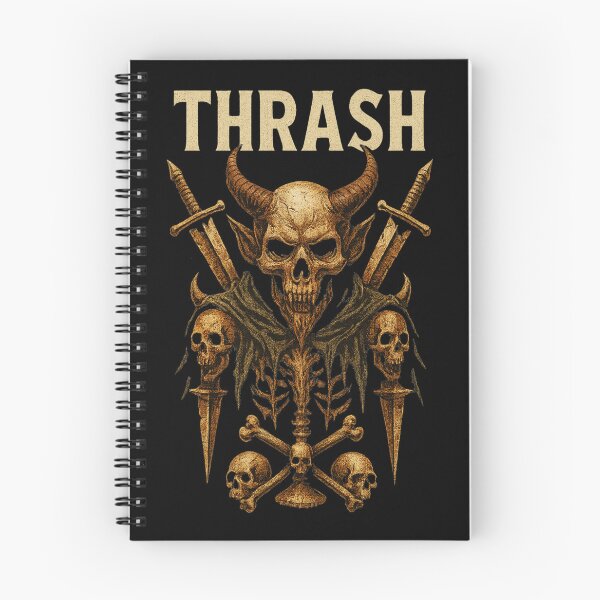 Item preview, Thrash Horned Skull Shirt designed and sold by Driftwood77.