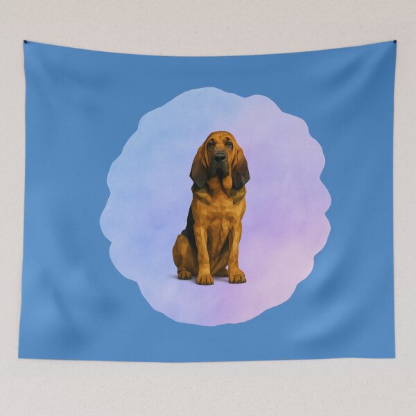 Item preview, Regal Bloodhound | Realistic Geometric Dog Portrait designed and sold by GeoWild Designs.